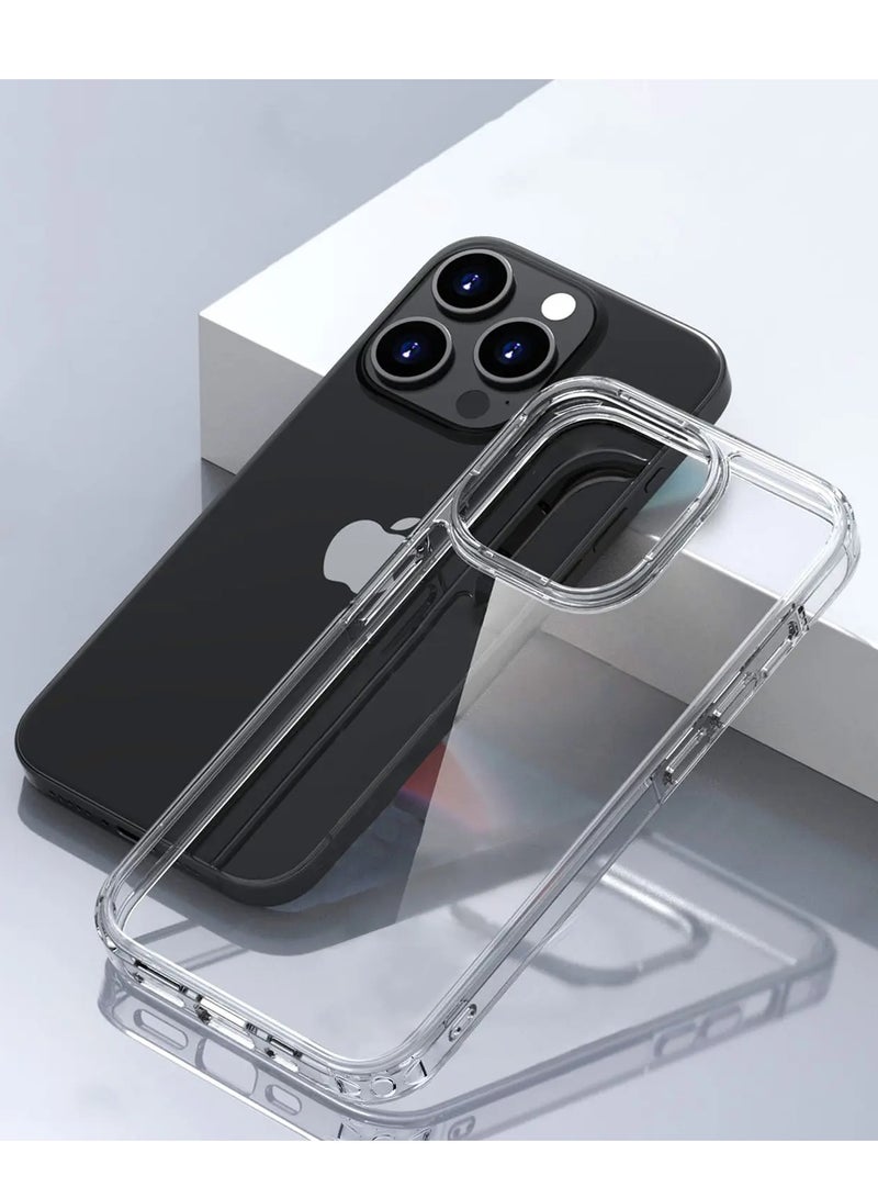 Space I Phone 15 Pro Clear transparent TPU Case, Cover ,  Scratch & Yellowing Resistant, Drop Protection - Image 3