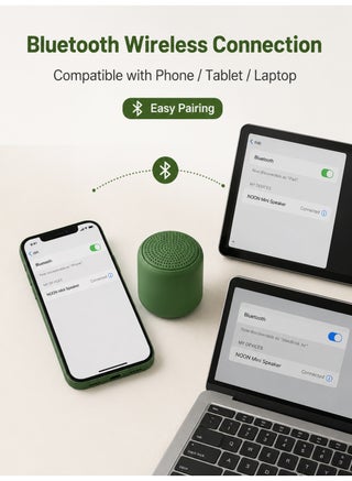 Mini Portable Bluetooth Speaker, Macaron-Style Wireless Desktop Speaker with Clear Sound and Deep Bass,Ultra-Long Playback for Smartphones, Tablets and Laptops, Home Office Travel （green） - view 3