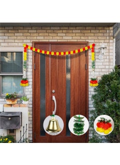 HASTHIP HASTHIP® Diwali Flower Hanging for Home Decoration, Marigold Garland Door Toran for Main Entrance Door, Hanging Bandarwal for Home Door, Flower Hangings for Doorway Home Decor, Max 77.2 Inches  - Image 1