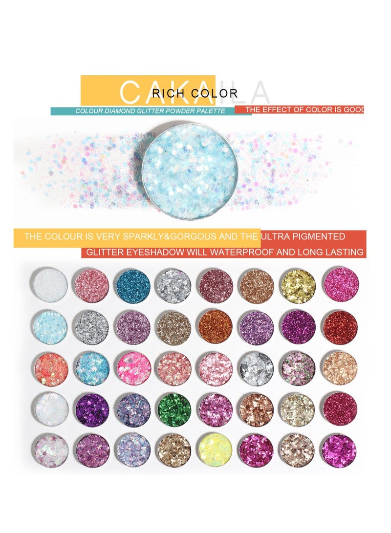 CAKAILA Eyeshadow palette 40 colors eyeshadow High gloss glitter eyeshadow palette  - Image 2