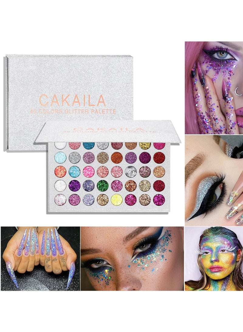 CAKAILA Eyeshadow palette 40 colors eyeshadow High gloss glitter eyeshadow palette  - Image 3