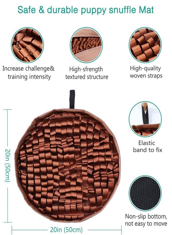 ORIA Snuffle Mat for Dogs, 20x20 Slow Feeder Mat with Mental Stimulation, Interactive Puzzle Toy & Treats Feeding Game for Fast Eating, Boredom, Anxiety, for Small Medium Dogs - Image 2