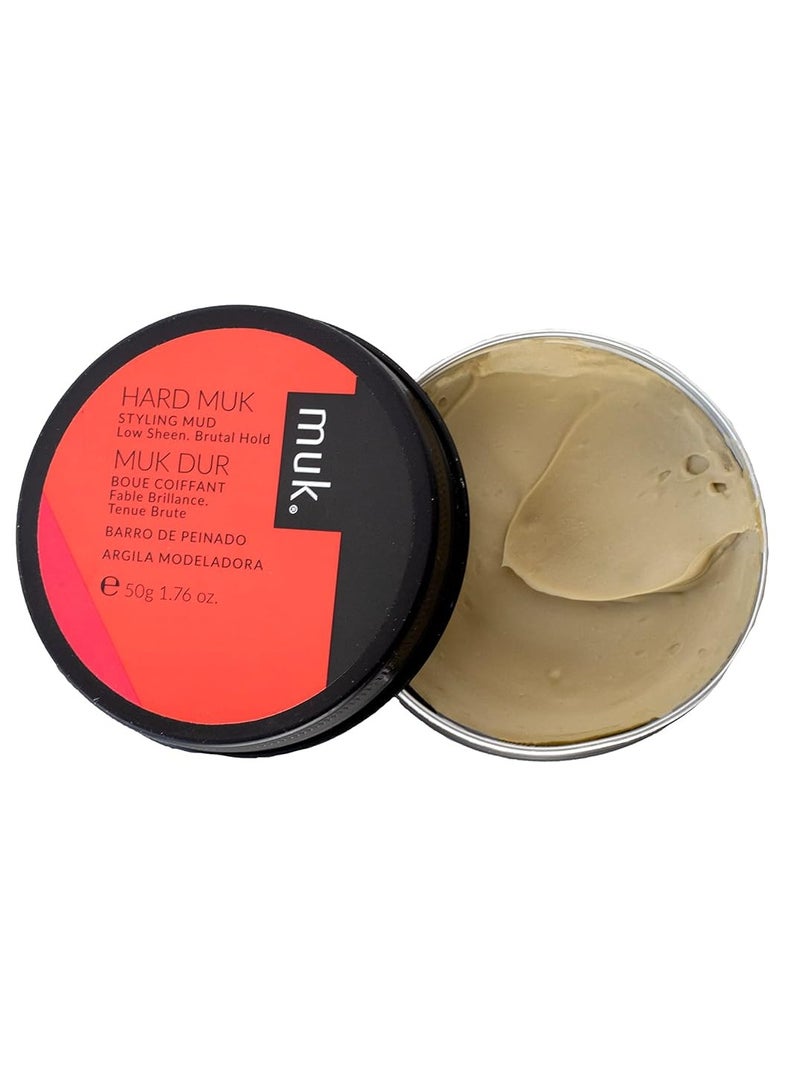 MUK. MUK. Haircare Hard Brutal Hold Styling Mud, Hair Product, Hair Mud for Men, Brutal Hold, Low Sheen Finish - 1.7oz - Image 2