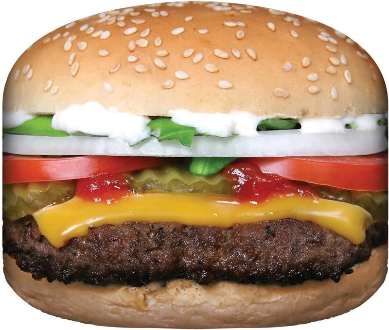 Calhoun UltraRealistic Lightweight Novelty Decorative Throw Food Blanket Hamburger - Image 1