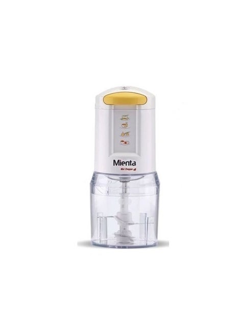 Mienta Chopper 400W 500ml Capacity Quad Blades Model: CH-174 White