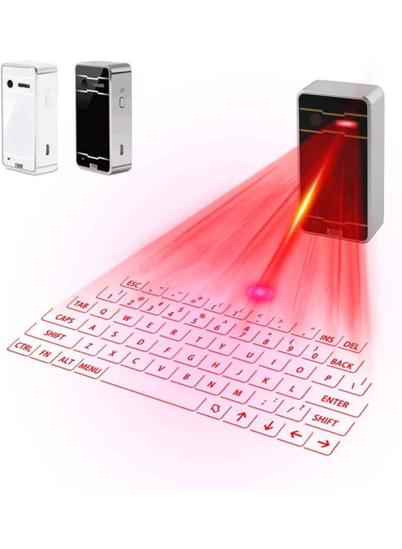 Bluetooth Laser Keyboard Wireless Virtual Projection Keyboard Portable for IOS Android Smart Phone Pad Tablet PC Notebook (Black) - Image 1