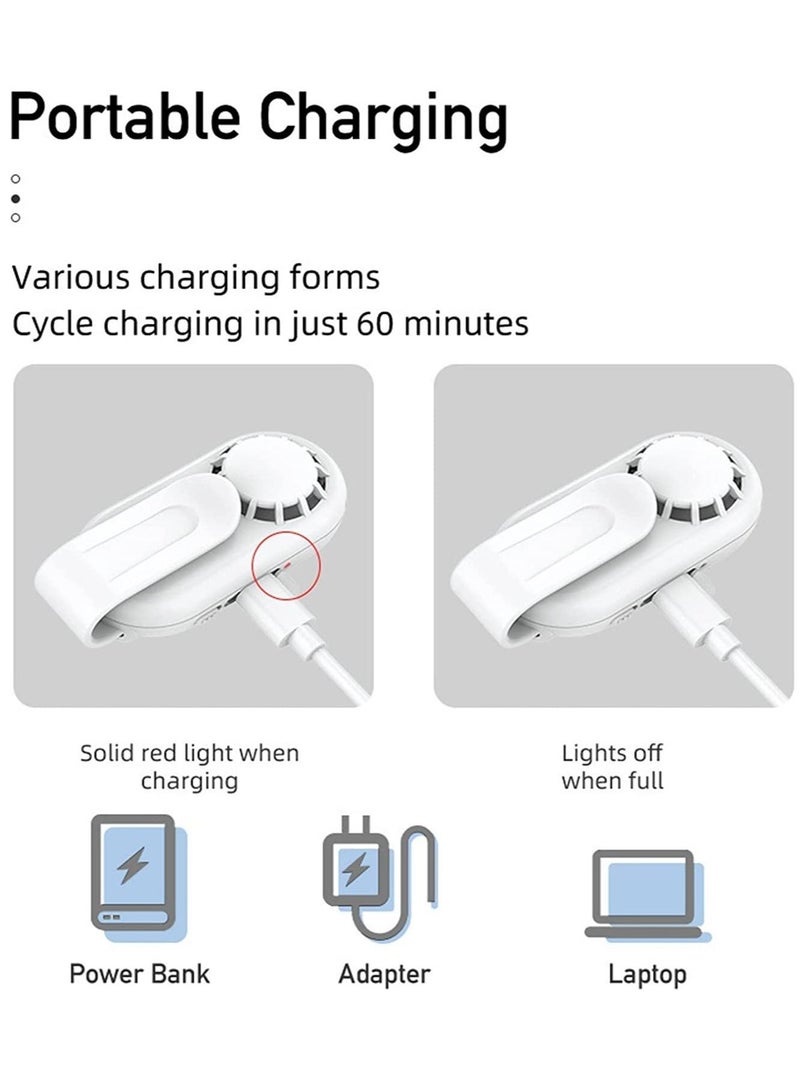 Face Mask Fan, Portable Mini Cooling Fan with Clip Electric Air Fans Wind Kiss Filter for Kids and Adults  - Image 5