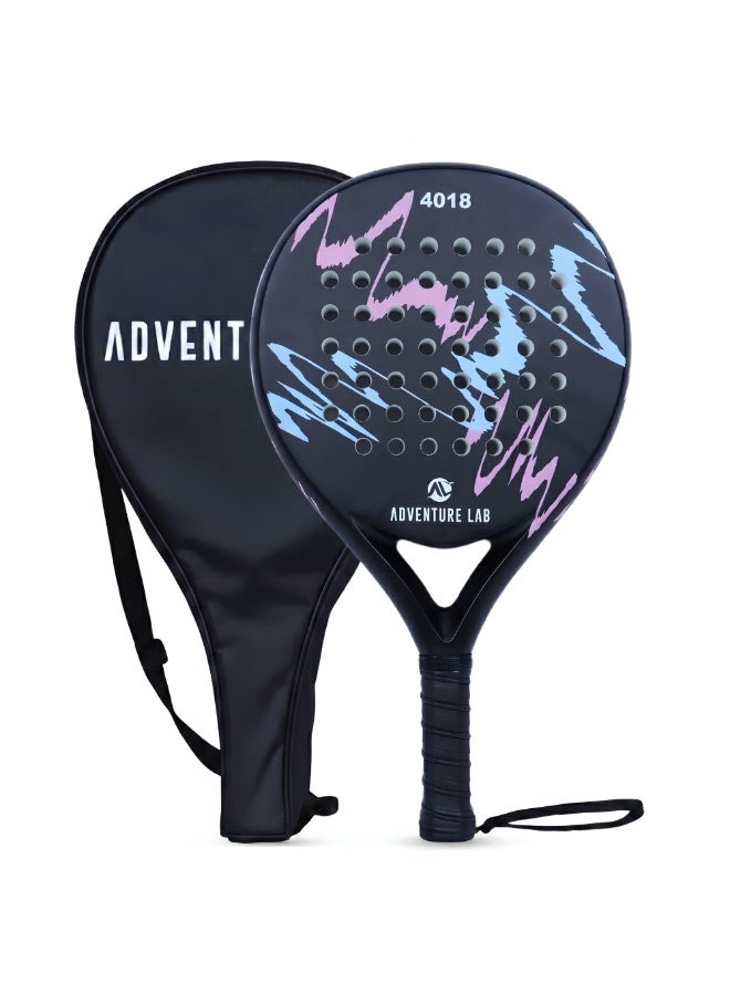 Adventure Lab Carbon Fiber Padel Racquet with EVA Memory Foam Core & Grit Face | Lightweight Professional Paddle Tennis Racket for Men & Women | Includes Carry Bag | High Control & Power Performance - Image 1