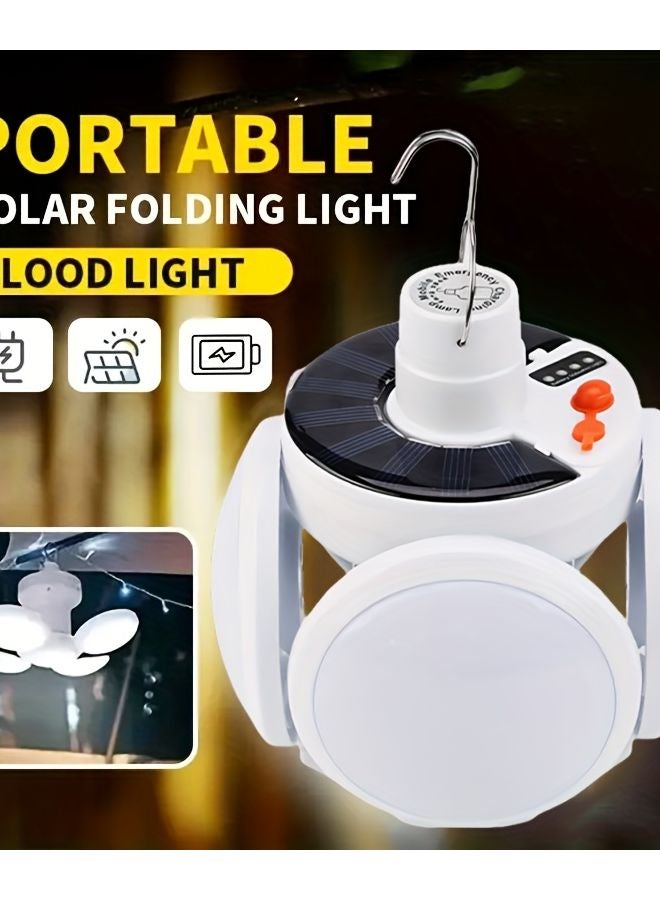 1pc Solar Camping Flashlight Portable Lamp 650 Lumens USB C Rechargeable - Image 3