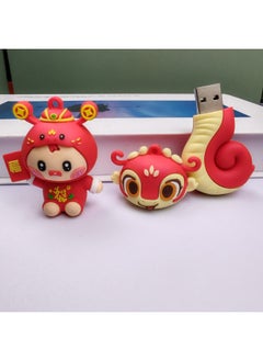 Generic Year Of The Snake Zodiac U Disk Enterprise IP Image Doll Hand Accompanied Cartoon USB High Speed IP Image Doll U Disk Wholesale-Color:[zodiac Gift] Cartoon Doll U Disk - Invoice Can Be Issued - Data Can Be Copied-Capacity:USB2.0 128MB  - Image 5