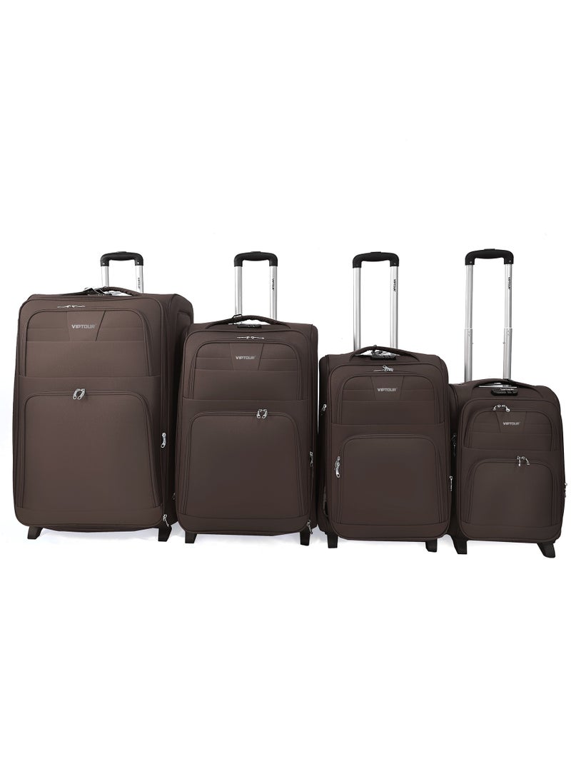 فيبتور مجموعة أمتعة مكونة من 4 قطع، حقيبة عربة متينة بعجلتين وقفل رقمي ومقبض تلسكوبي ثلاثي المراحل - Image 1