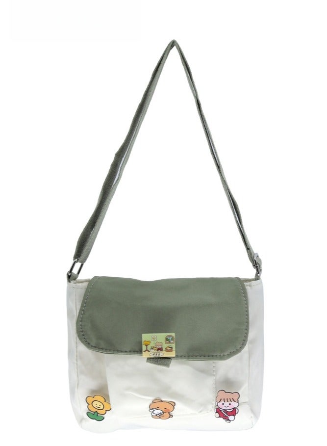 حقيبة كتف لطيفة للفتيات، حقيبة كروس وحقيبة جانبية وحقيبة حمل مع شارة سحرية للطلاب، حقيبة يد من القماش وحقيبة ساعي وحقائب صغيرة وحقيبة سياحية وحقيبة هاتف للمراهقين والشباب - Image 1