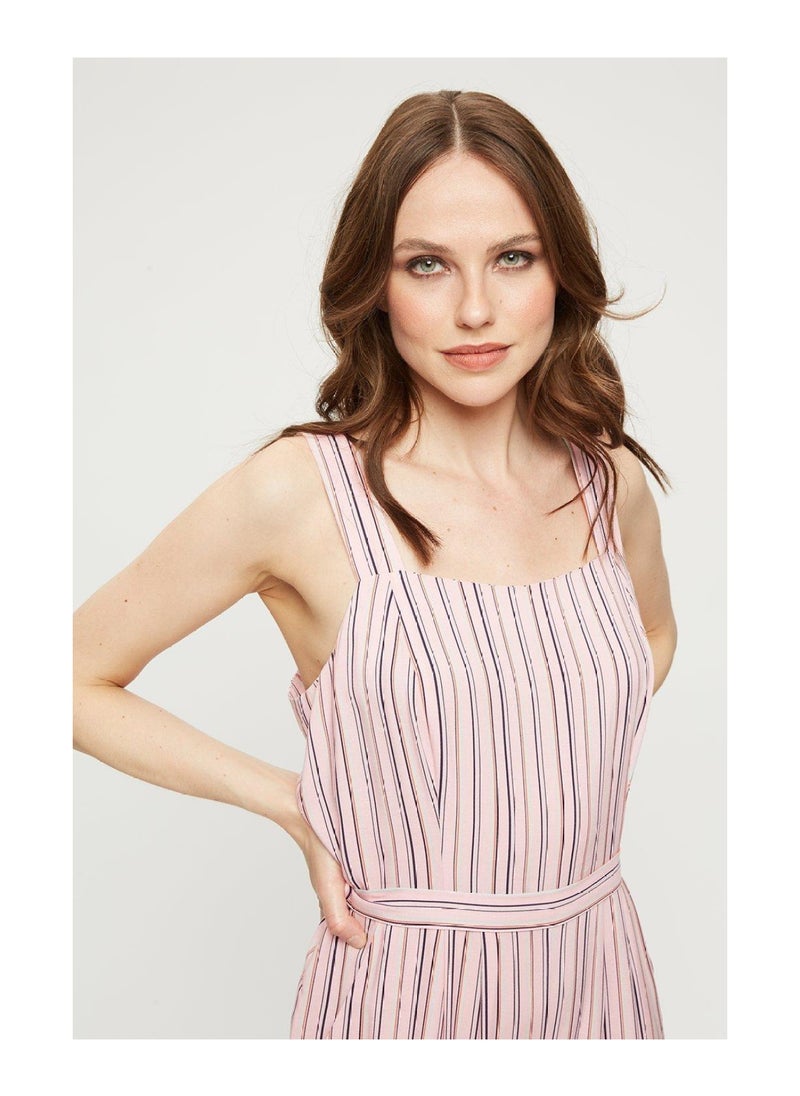 DOROTHY PERKINS - Pink Stripe Square Neck Jumpsuit - Image 1