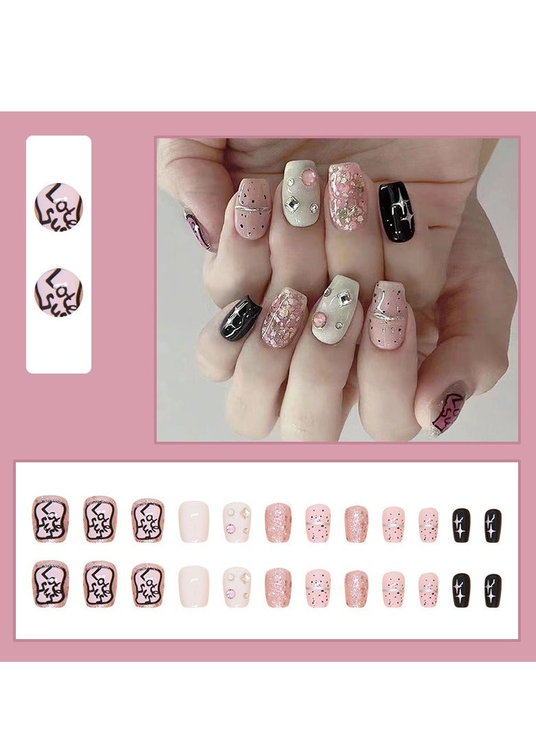 Sweet Short Fake Nails 24Pcs - Image 2
