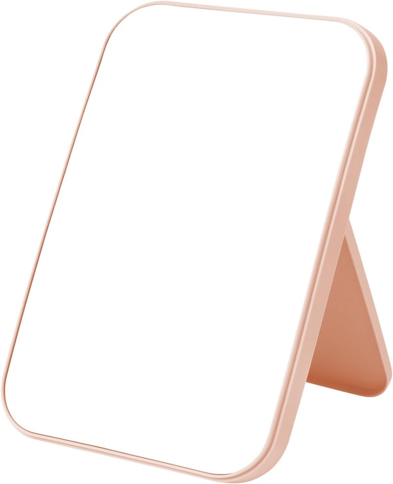 Leeonz Acrylonitrile Butadiene Styrene (ABS) ABS Desktop Foldable Mirror - Simple Portable Princess Square With Stand for Women (Pink-8Inch, Tabletop Mount, Framed) - Image 1