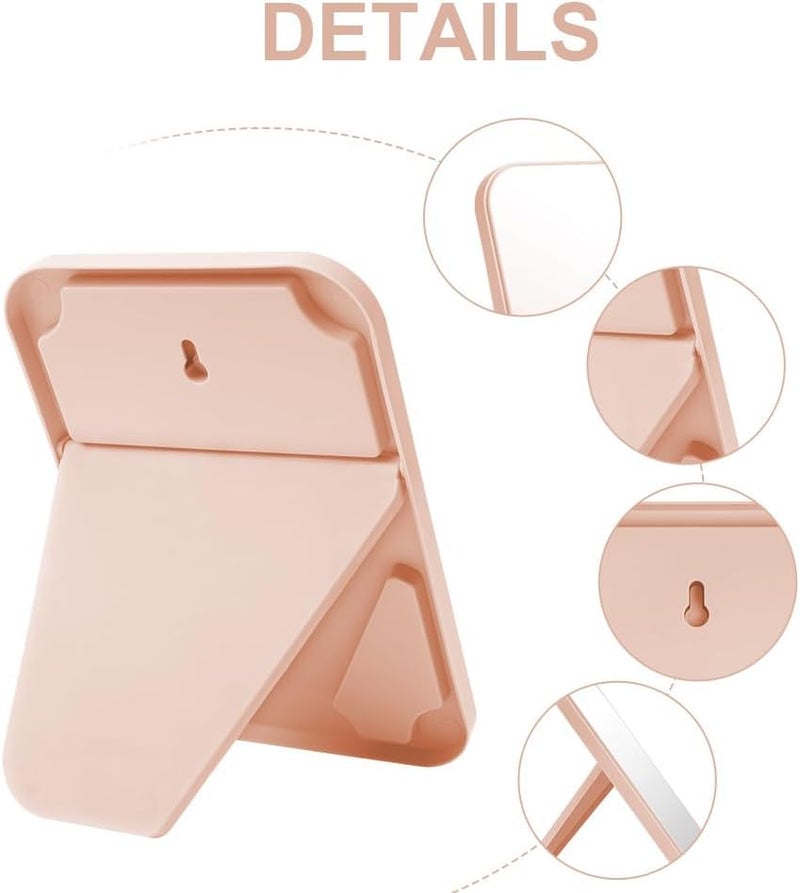 Leeonz Acrylonitrile Butadiene Styrene (ABS) ABS Desktop Foldable Mirror - Simple Portable Princess Square With Stand for Women (Pink-8Inch, Tabletop Mount, Framed) - Image 4