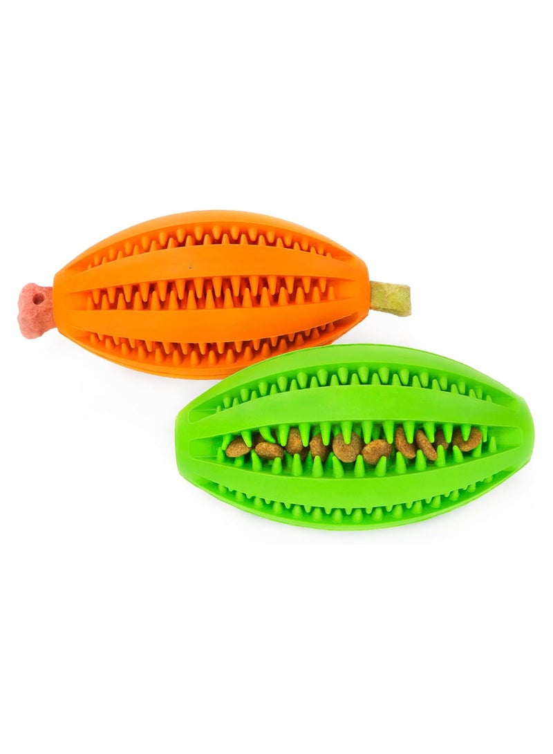 عام عبوة من قطعتين من كرات الرجبي المطاطية 3.5 بوصة للكلاب الصغيرة بألوان متنوعة. - Image 3