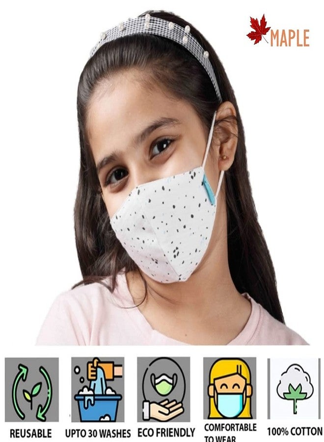 MAPLE MP-21 Face Mask for Kids | Reusable and Washable | 3 Layer Filtration | Anti Pollution | Cotton Protective kid Mask | Fashionable for Girl Boys Unisex (20, Kids Age 3-6 Years) - Image 4
