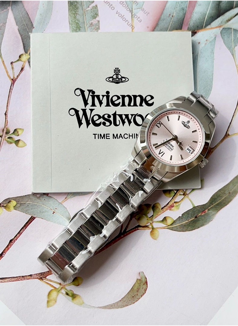 Vivienne Westwood - Ice - Plum Pink Dial Watch - A Delightful Amalgamation of Soft Charm and Brand Distinction - Image 1
