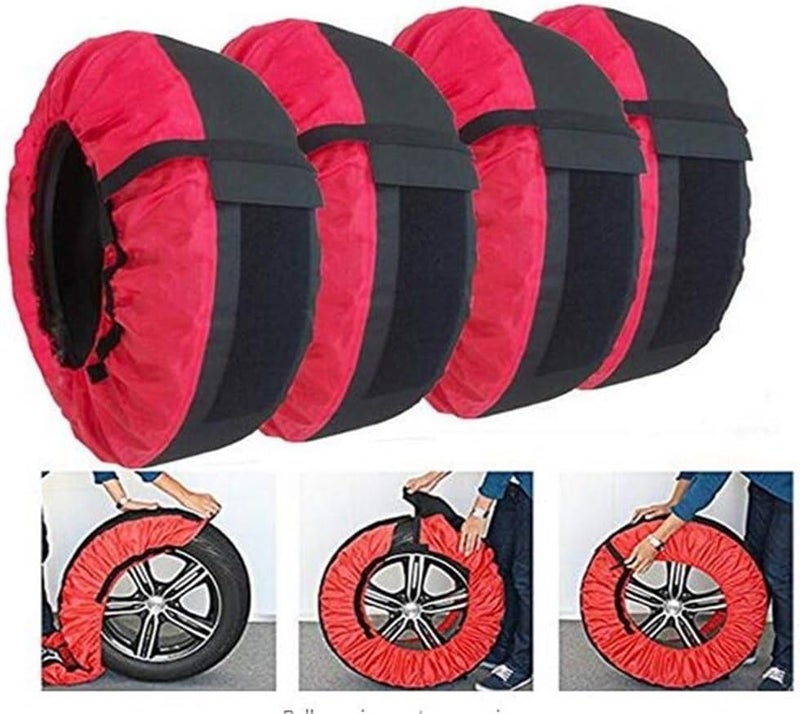 DEMULAX Waterproof Tire Wheel Cover Bags - 4pcs Blue - Image 3