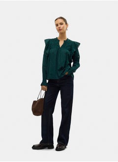 VERO MODA Vmtrine Ls Frill Top Wvn Sb1 Exp  - Image 1