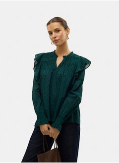 VERO MODA Vmtrine Ls Frill Top Wvn Sb1 Exp  - Image 3