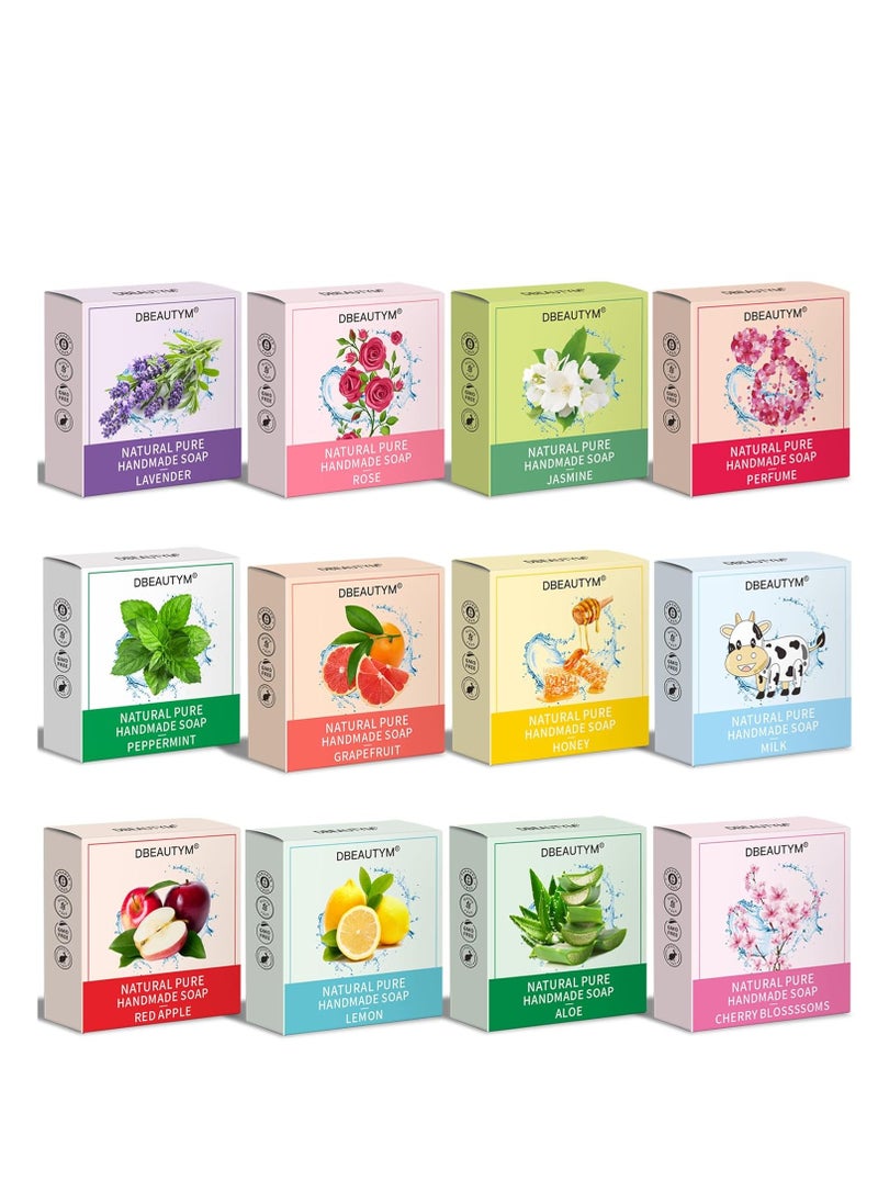 DBEAUTYM 12 Pack Bar Soap Gifts,Easter Basket Stuffers for Teen Girls,Mothers Day Gifts for Mom,Bridesmaid Gifts,Teacher Appreciation Gifts Nurse Gifts Bath Soaps Hands Wash Bar Travel Size Soap Bar  - Image 1