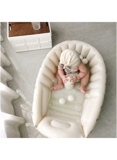 ShebSheb Baby Inflatable Bathtub for Babies 3-36 Months with Built in Air Pump, Infant Newborn to Toddler Bath Tub Portable Travel Shower Basin  - Image 2