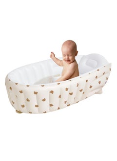 ShebSheb Baby Inflatable Bathtub for Babies 3-36 Months with Built in Air Pump, Infant Newborn to Toddler Bath Tub Portable Travel Shower Basin  - Image 1