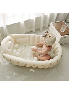 ShebSheb Baby Inflatable Bathtub for Babies 3-36 Months with Built in Air Pump, Infant Newborn to Toddler Bath Tub Portable Travel Shower Basin  - Image 3