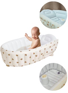 ShebSheb Baby Inflatable Bathtub for Babies 3-36 Months with Built in Air Pump, Infant Newborn to Toddler Bath Tub Portable Travel Shower Basin  - Image 4