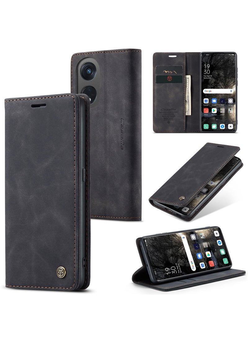 CaseMe - Case Suitable for OPPO Reno 8T 5G PU Leather Case Hidden Bracket Magnetic Adsorption Flip Wallet Cover - Image 1