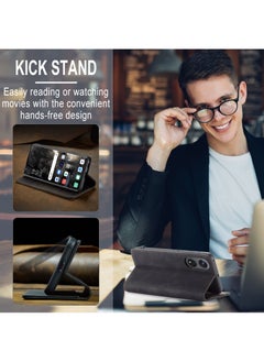 CaseMe Case Suitable for OPPO Reno 8T 5G PU Leather Case Hidden Bracket Magnetic Adsorption Flip Wallet Cover  - Image 5