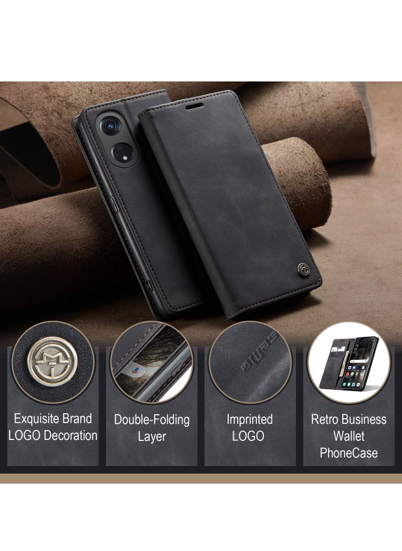 CaseMe - Case Suitable for OPPO Reno 8T 5G PU Leather Case Hidden Bracket Magnetic Adsorption Flip Wallet Cover - Image 1
