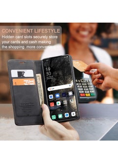 CaseMe Case Suitable for OPPO Reno 8T 5G PU Leather Case Hidden Bracket Magnetic Adsorption Flip Wallet Cover  - Image 3