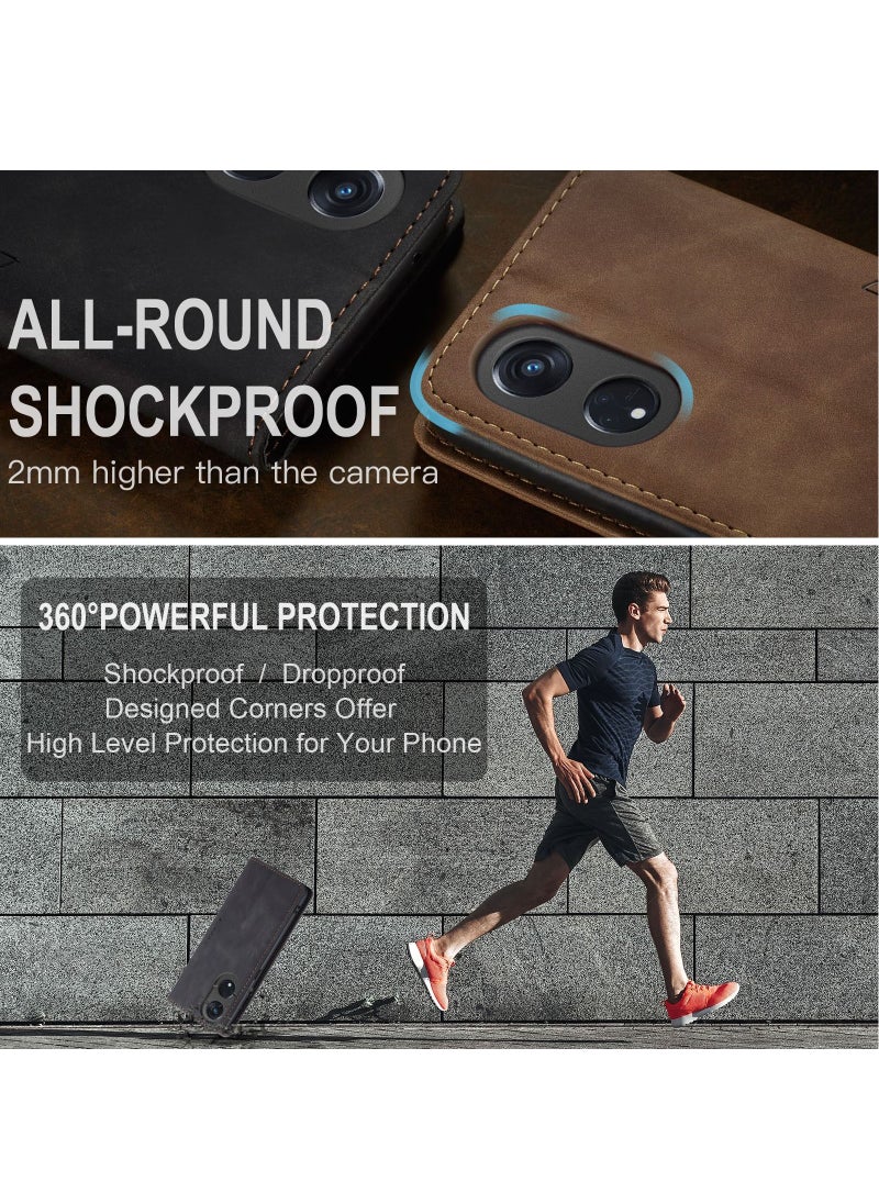 CaseMe - Case Suitable for OPPO Reno 8T 5G PU Leather Case Hidden Bracket Magnetic Adsorption Flip Wallet Cover - Image 1