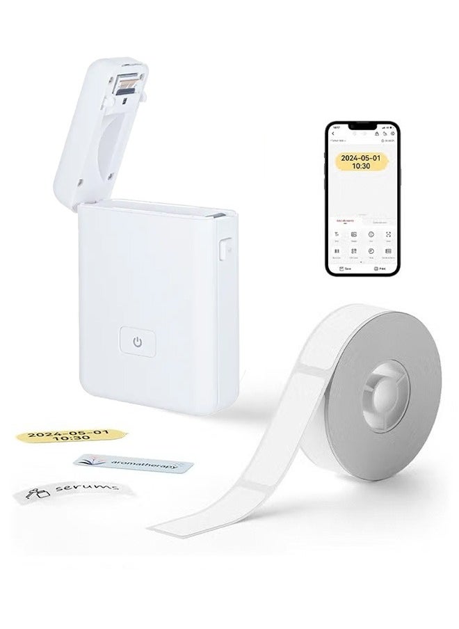 Generic Mini Label Printer, Bluetooth Connection, Inkless Printing, 2000mAh Large Capacity, Suitable for Apple/Android Phones  - Image 1