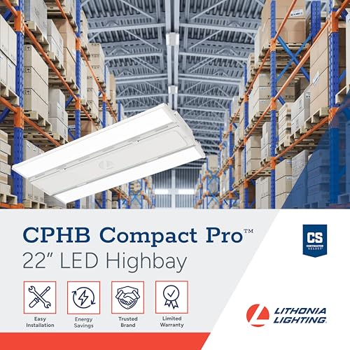 Lithonia Lighting Compact Pro LED High Bay Light, Ceiling Lighting Fixture, 24,000 Lumens, 5000K Daylight, Dimmable LED Work Light for Garage and Warehouse, MVOLT 120-277V (CPHB 24LM MVOLT 50K) - Image 2