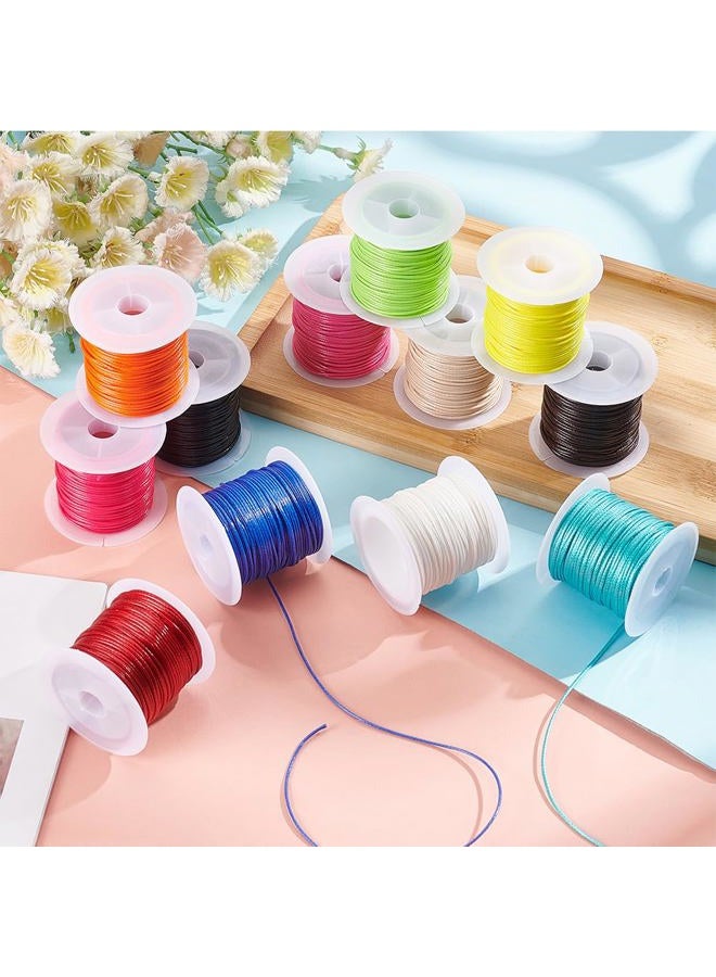 PH PandaHall 12 Rolls 1mm Waxed Polyester Cord Thread 10.9 Yards/Roll 12 Colors Beading String for Bracelets Necklaces Waist Beads Jewelry Making Macrame Supplies - Image 3