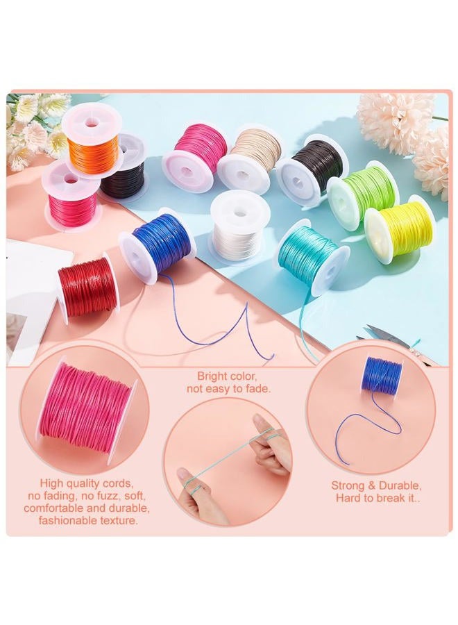 PH PandaHall 12 Rolls 1mm Waxed Polyester Cord Thread 10.9 Yards/Roll 12 Colors Beading String for Bracelets Necklaces Waist Beads Jewelry Making Macrame Supplies - Image 4