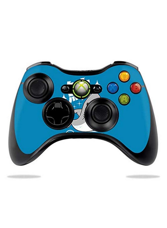 مايتي سكينز غلاف Mightyskins متوافق مع وحدة تحكم Microsoft Xbox 360 Shark Kawaii | غطاء ملتف واقٍ ومتين وفريد من نوعه من الفينيل | سهل التطبيق والإزالة وتغيير الأنماط | صنع في الولايات المتحدة الأمريكية - Image 1