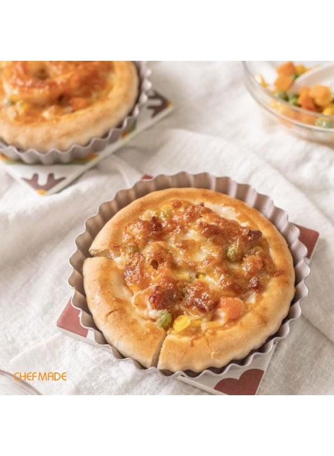 CHEFMADE WK9915-4 Non-Stick Tart Pan Set, 4" (4 Pieces) - Image 3