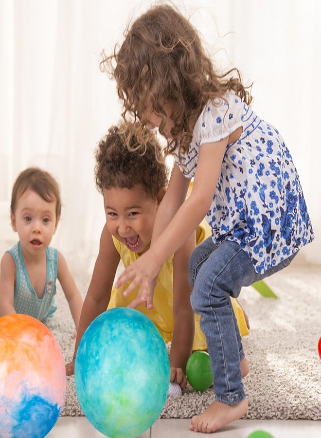 3 otters Inflatable Playground Ball, 5 PCS Marbleized Bouncy Balls 9 Inches Rubber Sensory Kickballs, for Kids Adults Indoor & Outdoor Games, Beach Party Gifts - Image 5