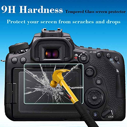 ULBTER Screen Protector for Canon EOS 90D 80D 70D 77D Camera & Hot Shoe Cover [3+2 Pack], ULBTER Tempered Glass 0.3mm 9H Hardness Ultra-clear Anti-Scrach - Image 4