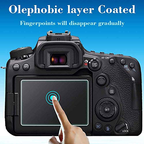 ULBTER Screen Protector for Canon EOS 90D 80D 70D 77D Camera & Hot Shoe Cover [3+2 Pack], ULBTER Tempered Glass 0.3mm 9H Hardness Ultra-clear Anti-Scrach - Image 5
