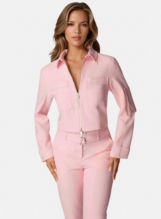 bebe Embellished Bomber Jacket  - Image 1