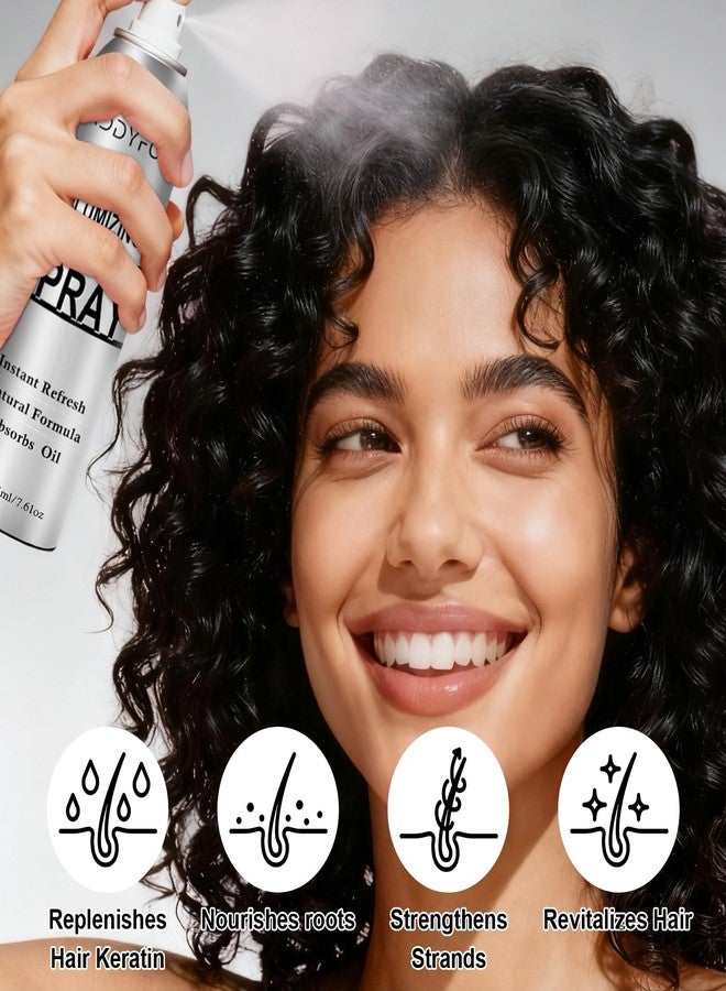 LADDYFOX 7.61Oz Hair Dry Shampoo Spray, Instantly Refreshes Hair No White Residue, Refresh Hair with Rice Starch - Absorbs Excess Oil, Oil Control and Volumizing Dry Shampoo for Women - Image 4