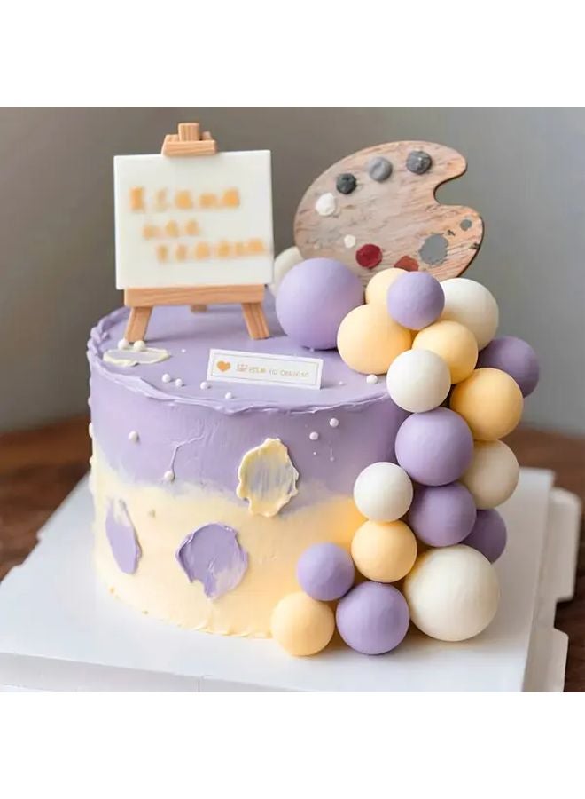 21pcs Mixed Color Cake Decorating Balloons Cupcake Insert Baking Party Decoration - Image 2