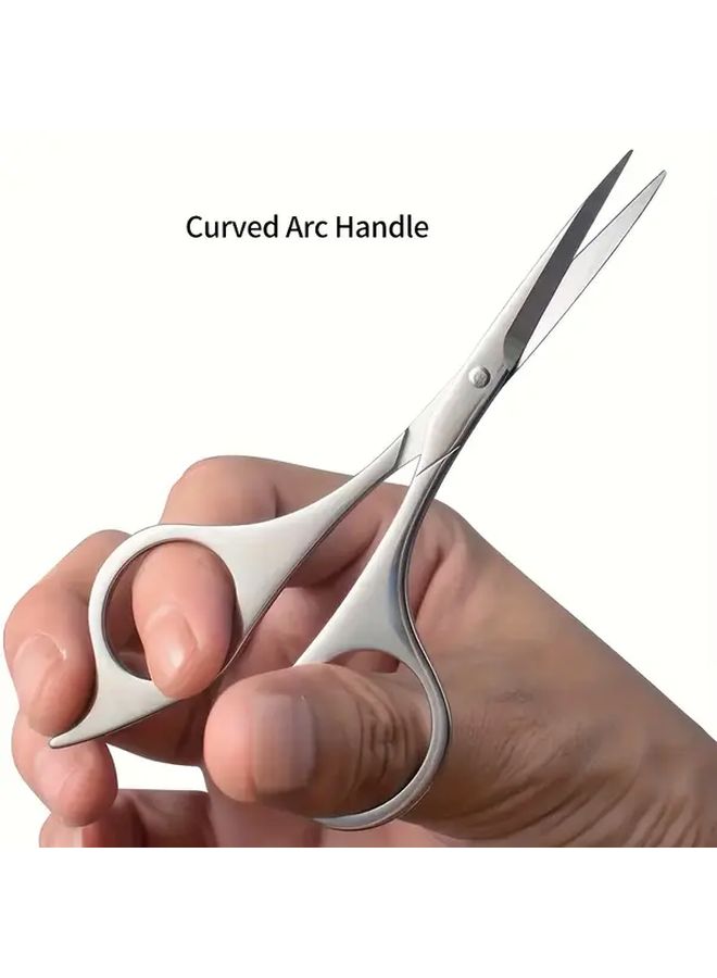 1pc Matte Stainless Steel Scissors For Eyebrow Trimming Beard Grooming Hair Cutting Unisex Beauty Styling Tool - Image 5
