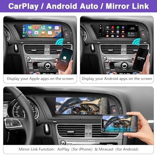 NINETOM 8.9" Touchscreen Wireless CarPlay Android Auto Multimedia Receiver Compatible with Audi A4 MMI 2G (2009–2015), Supports Mirrorlink, Camera, Navigation - Image 3